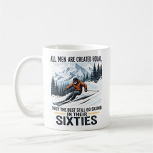 Mug Citation de ski drôle pour hommes sexagénaires