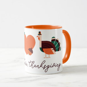 Mug Citation de Thanksgiving, Amour Paix Thanksgiving