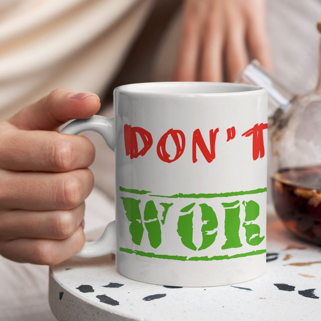 Mug Citation de travail amusant ne stress pas travail  (Créateur téléchargé)