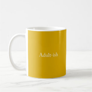 Mug Citation de typographie minimale jaune adulte drôl