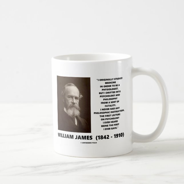 Mug Citation de William James de philosophie de (Droite)