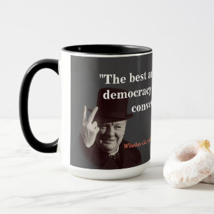 Mug Citation de Winston Churchill sur la démocratie