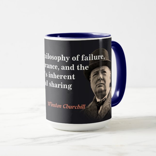 Mug Citation De Winston Churchill Sur Le Socialisme (Devant droit)