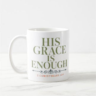 Mug Citation d'encouragement chrétien « Sa Grâce est s