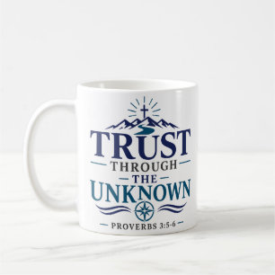 Mug Citation d'espérance chrétienne Confiance à traver