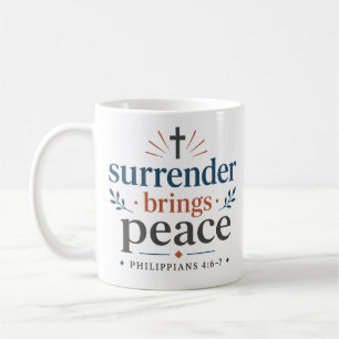 Mug Citation d'espérance scripturaire sur la reddition