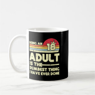 Mug Citation d'humour sarcastique pour femme étant adu