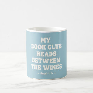 Mug Citation drôle Club de lecture Bleu Personnalisé 