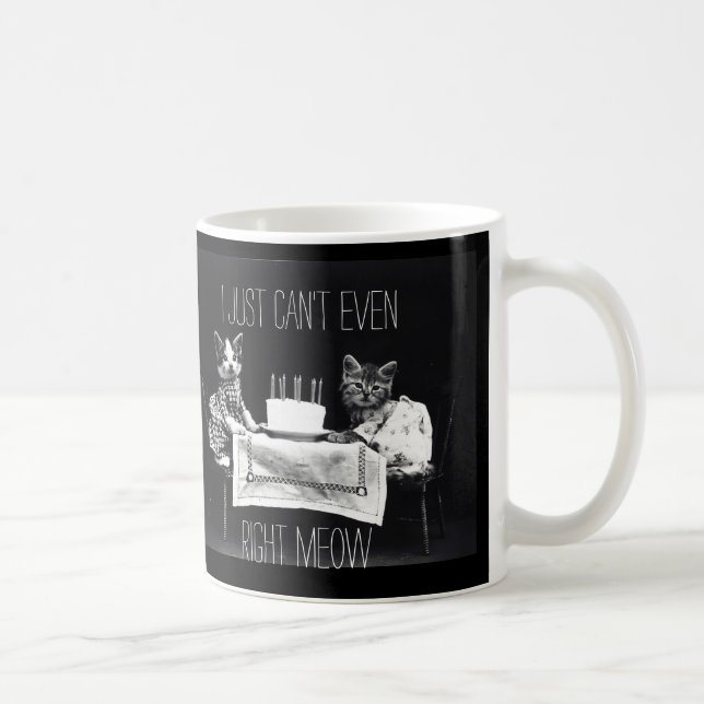 Mug Citation drôle de chat je juste ne peux pas même (Droite)