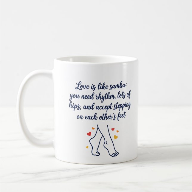 Mug Citation drôle de danse pour couples (Gauche)