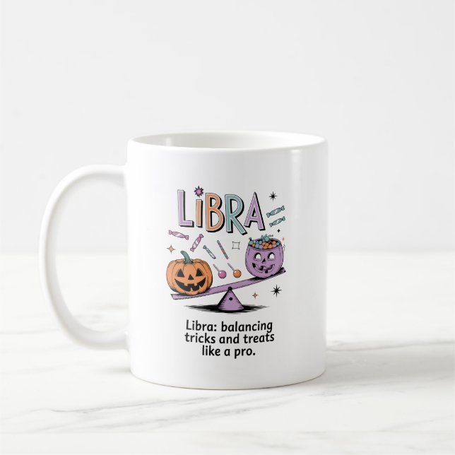 Mug Citation drôle de Halloween Libra Zodiac (Gauche)