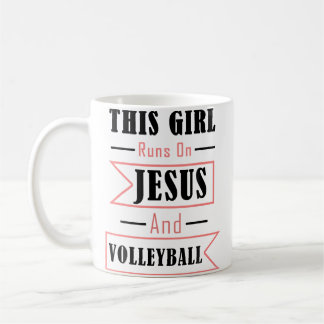 Mug Citation drôle de Jésus et de volleyball chrétien 