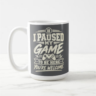 Mug Citation drôle de joueur j'ai mis mon jeu en pause