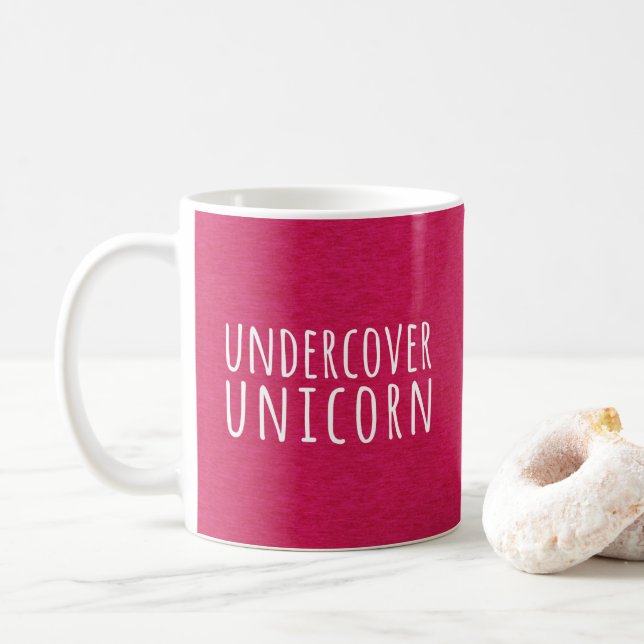 Mug Citation drôle de licorne secrète (Avec donut)