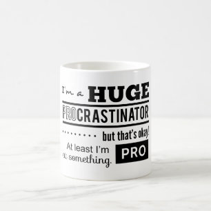 Mug Citation drôle de procrastinateur