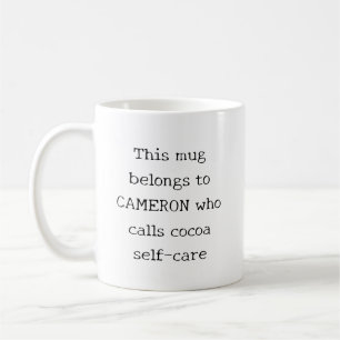 Mug Citation drôle personnalisée pour Noël et chocolat