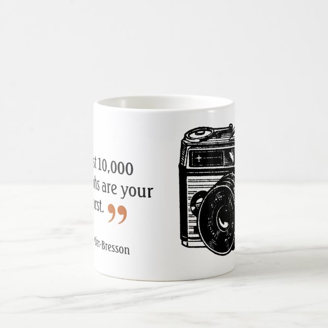 Mug Citation du célèbre photographe : 3 images de camé (Centre)