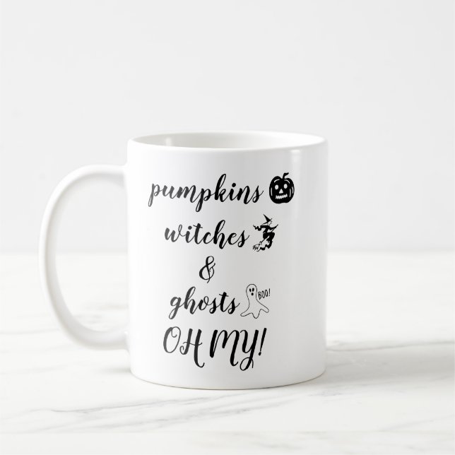 Mug Citation du fantôme de sorcière Citrouille d'Hallo (Gauche)
