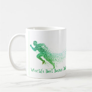 Mug Citation du meilleur bonus papa du monde de coureu