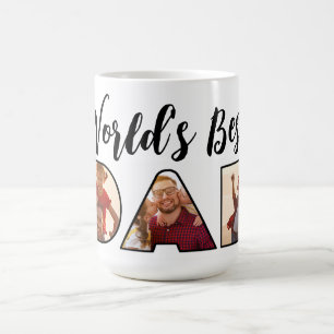 Mug Citation du meilleur papa du monde 3 Collage photo