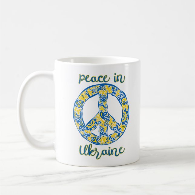 Mug Citation du signe de la paix du Pacifique aux coul (Gauche)