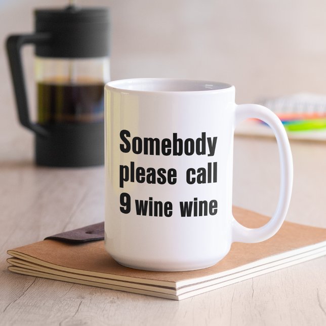 Mug Citation d'urgence pour vin amusant (Makes a great gift!)