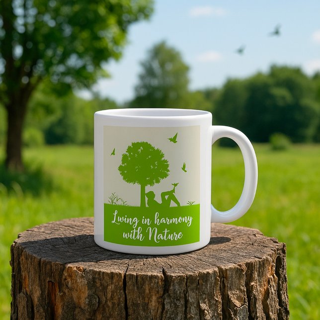 Mug Citation écologique Vivre en harmonie avec la natu (Créateur téléchargé)