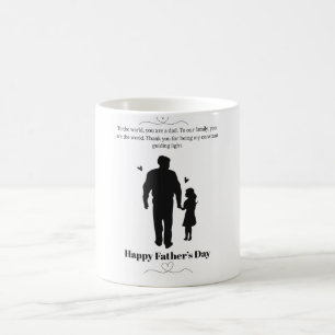 Mug Citation émouvante pour la fête des Pères & Silhou
