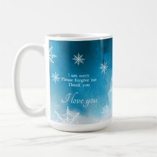 Mug Citation et nom Customisés de la glace bleu floc