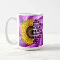 Citation et tournesol tiré à la main