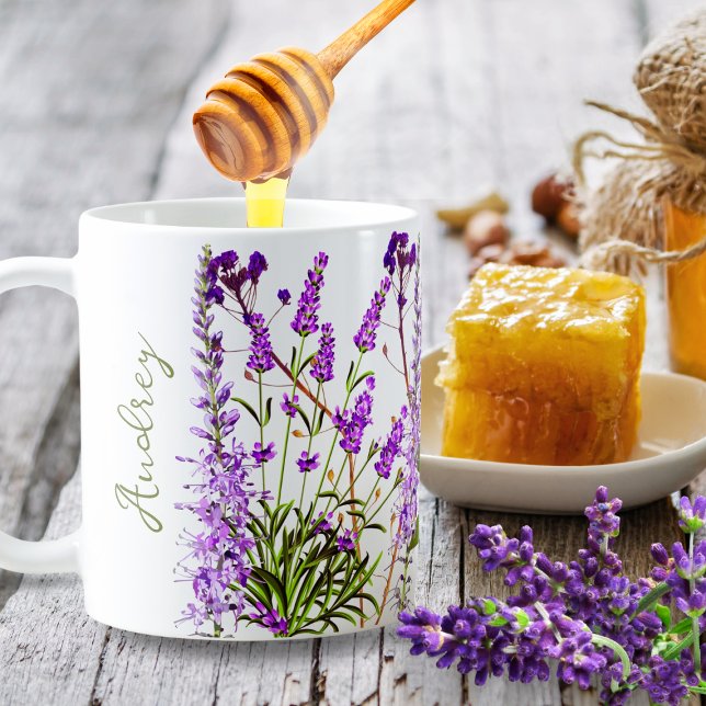 Mug Citation Fleurs Inspirationnelles de Violet Lavend (Créateur téléchargé)