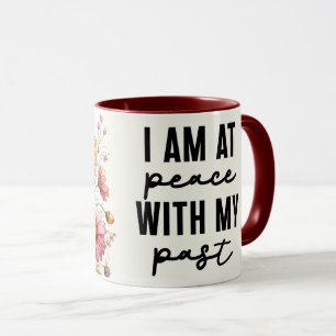 Mug Citation florale inspirante/positive avec envelopp