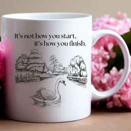 Mug citation inspirante avec cygne