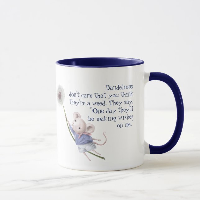 Mug Citation Inspirante de mignonne petite souris Dand (Droite)