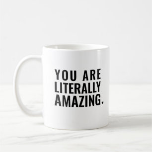 Mug Citation Inspirante en Typographie Moderne Noir et