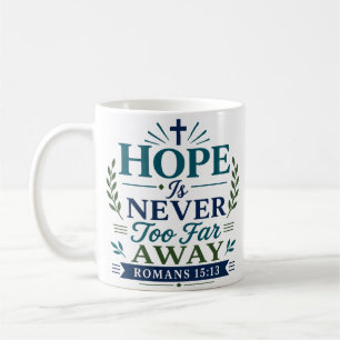 Mug Citation Inspirante : L'Espoir n'est Jamais Trop L