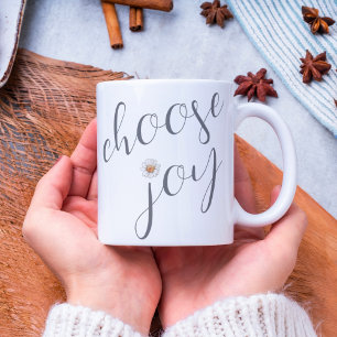 Mug Citation Inspirationnelle minimaliste "Choose Joy"