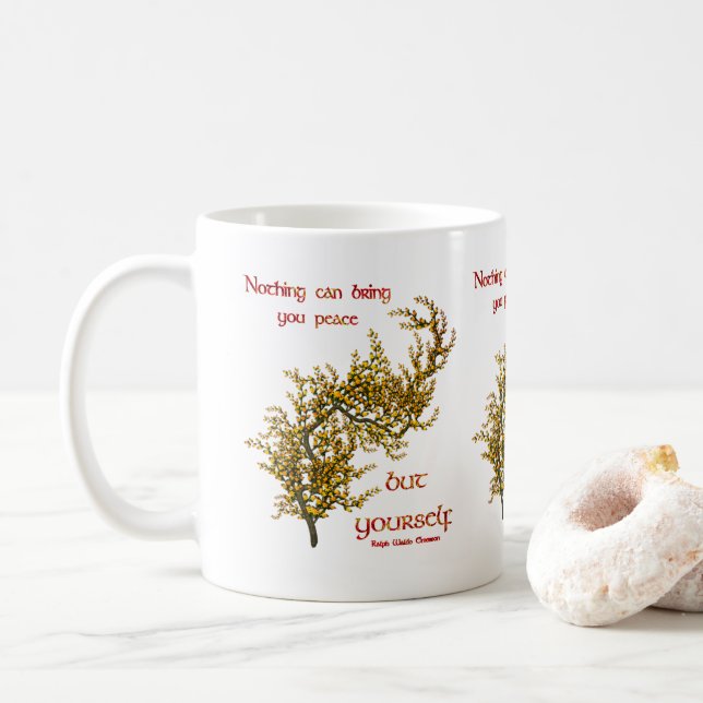 Mug Citation inspirée de la paix intérieure (Avec donut)