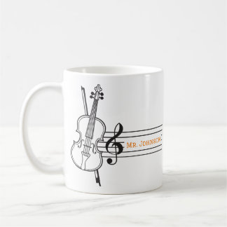 Mug Citation inspirée de l'enseignant de bande personn