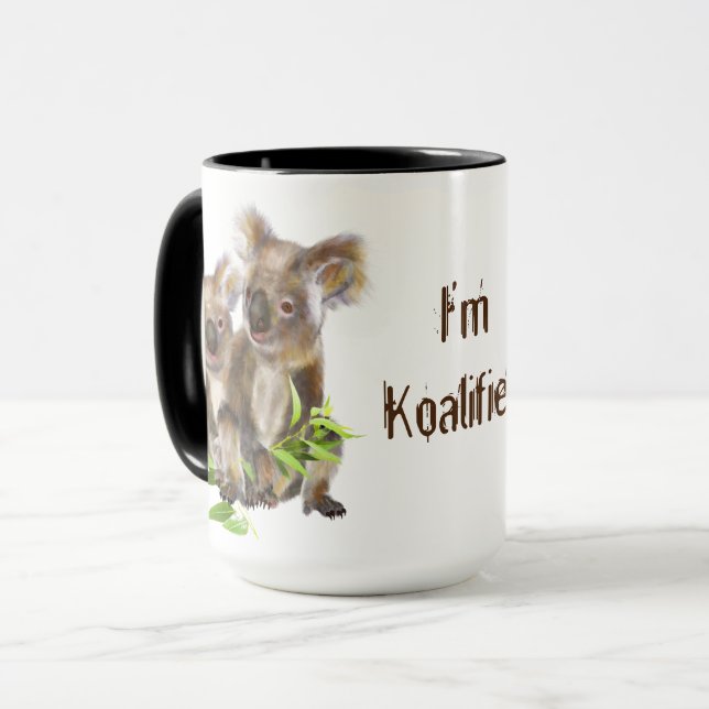 Mug Citation Koalifiée Fun Koala Bear Voyage australie (Devant gauche)