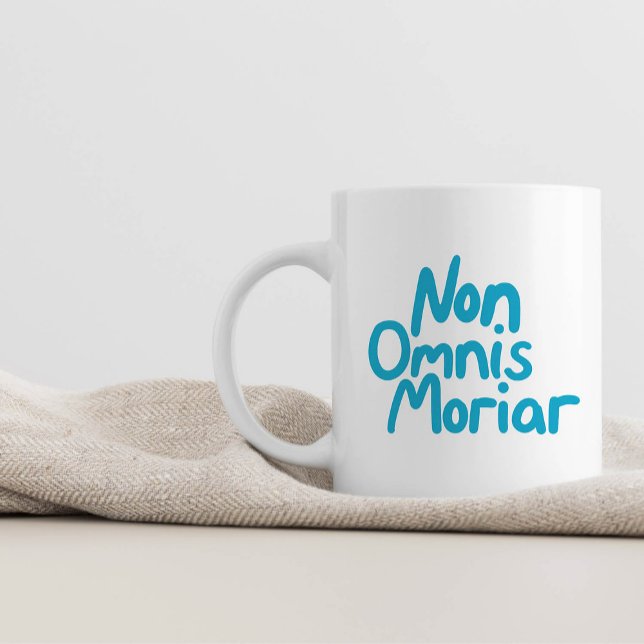 Mug Citation latine antique à poches bleues (Créateur téléchargé)