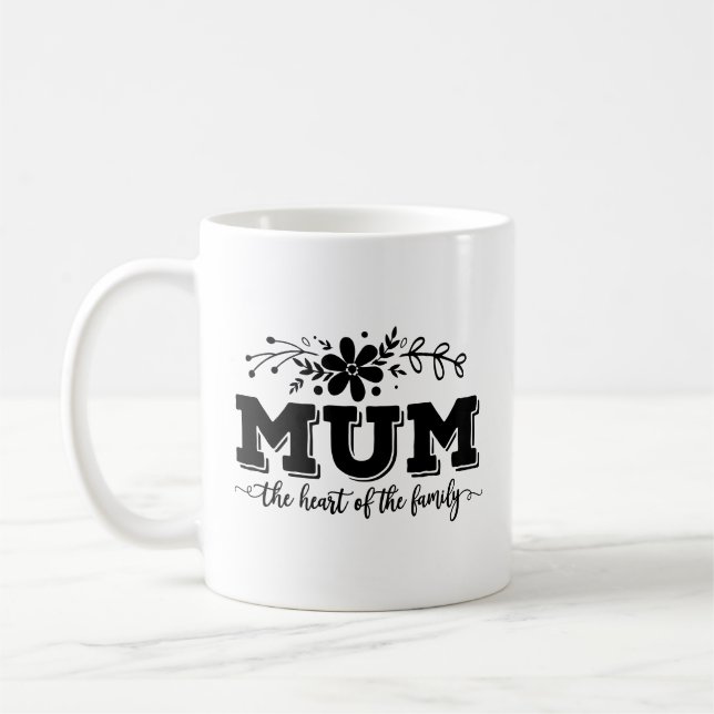 Mug Citation moderne de la famille des mères noires et (Gauche)