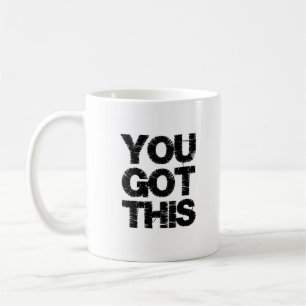 Mug Citation motivante noir et blanc Vous pouvez le fa