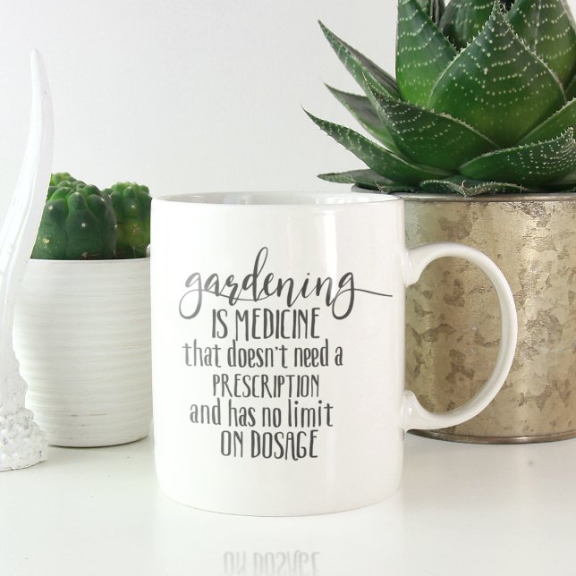 Mug Citation motivationnelle de la médecine de jardina (Créateur téléchargé)