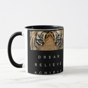 Mug Citation Motivationnelle Modèle moderne Noir et bl