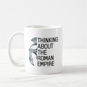 Mug Citation Penser à propos de l'Empire romain Casque