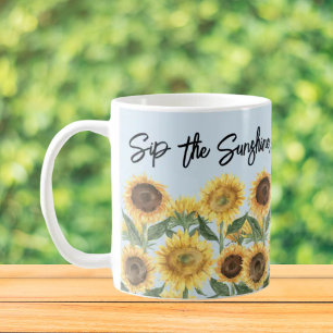 Mug Citation personnalisée de fleurs de tournesol
