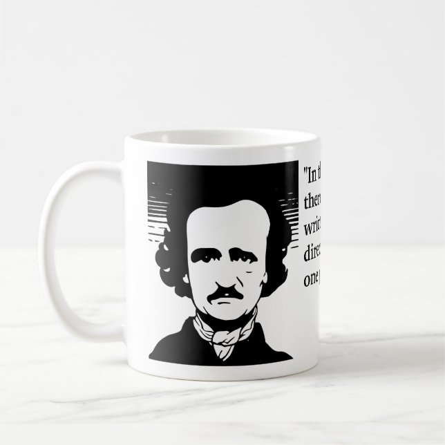 Mug Citation Poe sur l'écriture de nouvelles (Gauche)