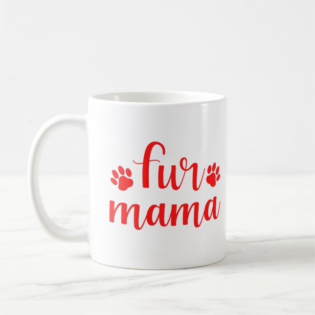 Mug Citation pour animaux de compagnie : Fur Mama - De (Gauche)