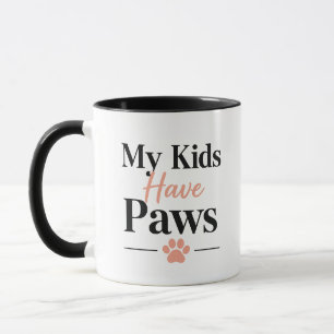 Mug Citation pour parents d'animaux 'Mes enfants ont d